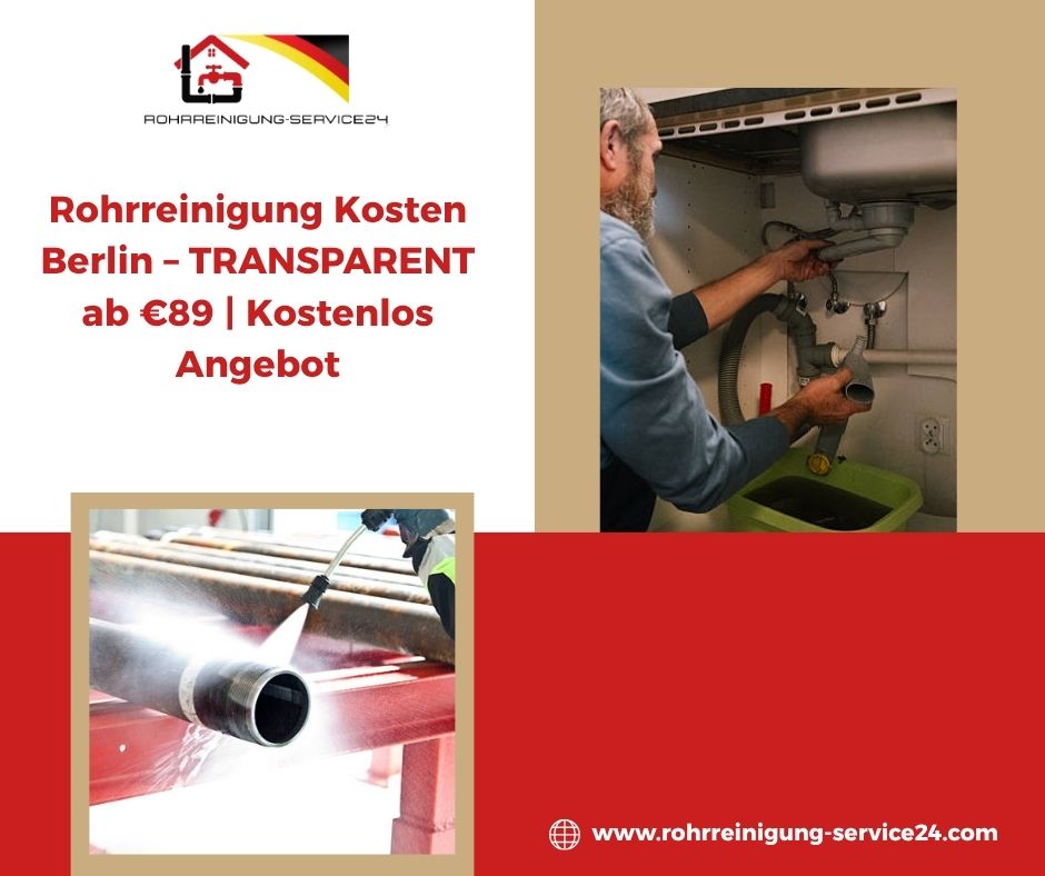 Rohrreinigung Kosten Berlin – TRANSPARENT ab €89