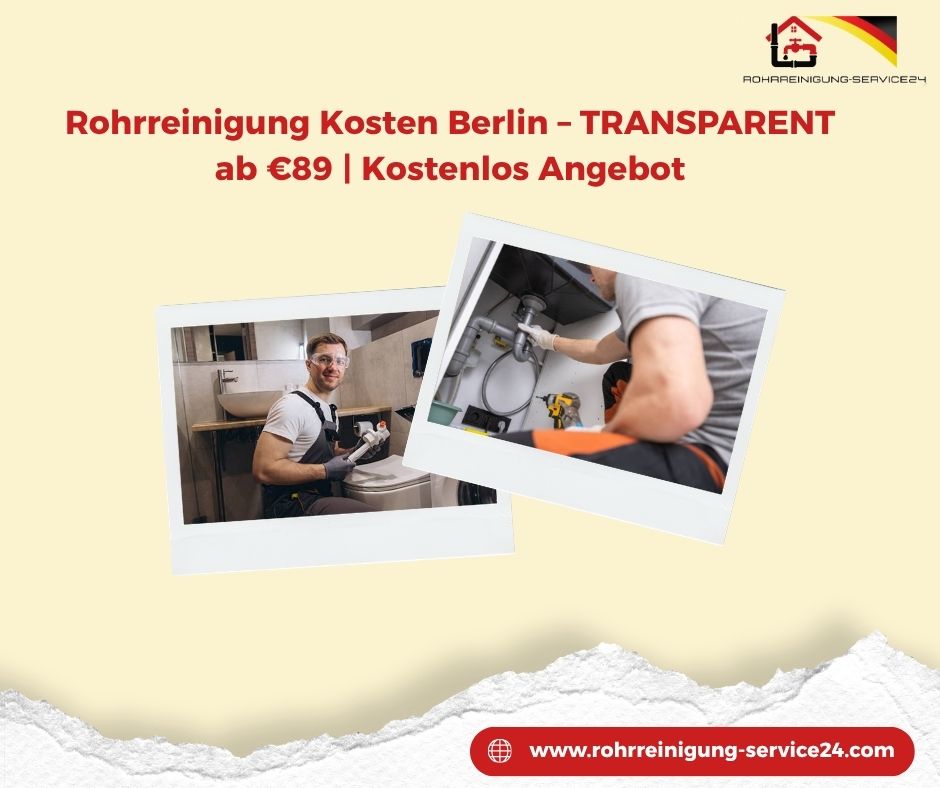 Rohrreinigung Kosten Berlin – TRANSPARENT ab €89